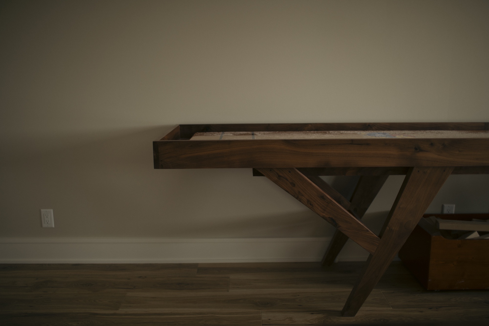 Walnut Shuffleboard Table